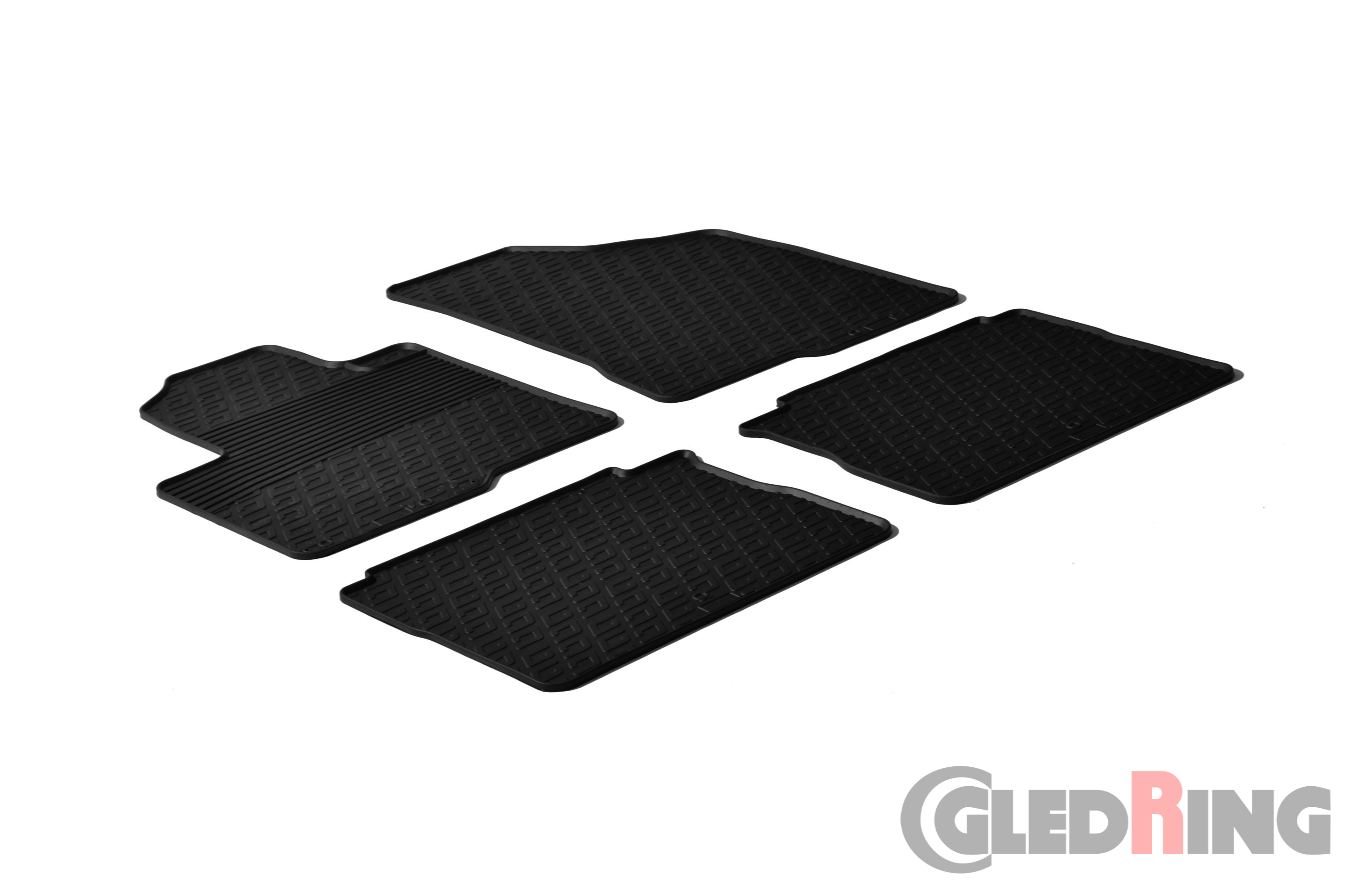 Original Gledring Passform Fußmatten Gummimatten 4 Tlg. - HYUNDAI Santa Fe 2005-> / mod. 2009-2012